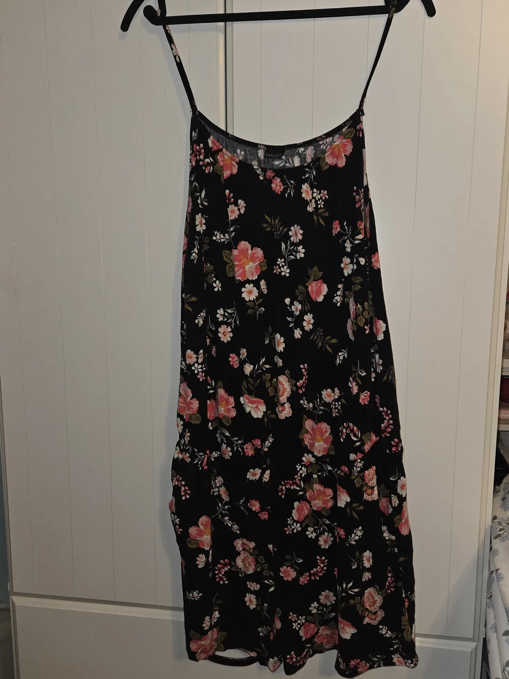 Lascana By Venus Black Floral Romper with Pink & Cream Flowers Size L